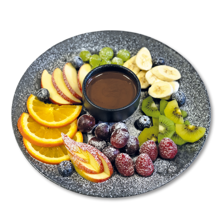 Schokoladenfondue mit Obst