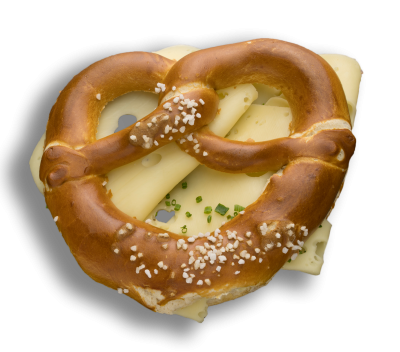 Snackbreze mit Käse