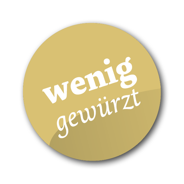 wenig gewürzt